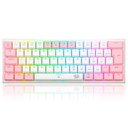 Ver imagem 1 de Teclado Mecânico Gamer Redragon Anivia - Abnt2 - Rgb - Switch Blue - Branco e Rosa - K614wp-rgb