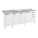 Ver imagem 1 de Balcão de Cozinha Gabinete Pia 200cm 5 Portas 2 Gavetas sem Tampo Multimóveis Cr20530 Branco