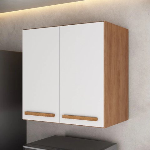 Armario Aereo Joia 60cm Cozinha Moderna Madeirado / Branco