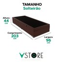 Ver imagem 3 de Cama Box Baú Solteirão Marrom V-store 96x203x44