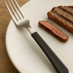 Jogo Talheres Tramontina Leme em Aço Inox e Cabo Preto 18 Peças - 4