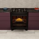 Ver mais imagens de Fogão 5 Bocas a Gás/elétrico com Airfryer alpro 450 Realce Cr234 Preto 220v