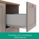 Ver imagem 7 de Cozinha Armario 7 Peças Torre Quente Balcao com Tampo 270 cm Unna Gris Poliman