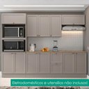 Ver imagem 2 de Cozinha Armario 7 Peças Torre Quente Balcao com Tampo 270 cm Unna Gris Poliman