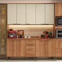 Ver imagem 2 de Cozinha 1 Aéreo 80cm Princess Bege/Freijó/Areia
