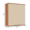 Ver imagem 3 de Armário de Cozinha Aéreo Modulado 100% MDF 2 Portas 80cm Princess Yescasa Freijó/Areia Bege