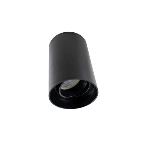 Kit 4 Spot Sobrepor Redondo Direcionável + Lâmpada Led Mr16 - Preto - Bco Neutro 4000k