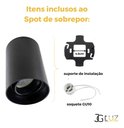 Ver imagem 5 de Kit 4 Spot Sobrepor Redondo Direcionável + Lâmpada Led Mr16 - Preto - Bco Neutro 4000k