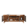 Rack para TV até 60 Polegadas 4 Portas 1 Nicho 158cm Pés em Madeira Maciça Adria Versátile - 5