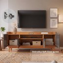 Ver imagem 5 de Rack para TV até 60 Polegadas MDF 158cm Pés em Madeira Maciça 4 Portas 1 Nicho Adria Versátile C
