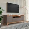 Rack para TV até 60 Polegadas 4 Portas 1 Nicho 158cm Pés em Madeira Maciça Adria Versátile - 8