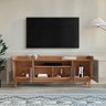 Rack para TV até 60 Polegadas 4 Portas 1 Nicho 158cm Pés em Madeira Maciça Adria Versátile - 6