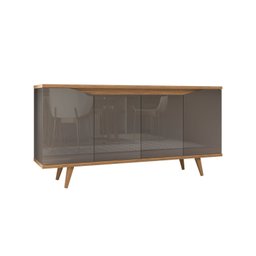 Buffet 160cm 4 Portas Pés em Madeira Maciça Grace Versátile  - 2