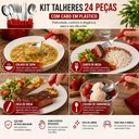Ver imagem 4 de Kit de Talheres 24 Peças Aço Inox Cabo Plástico Vermelho Utimix