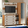 Cômoda com Painel de Tv Integrado + Espelho - Maldivas - 1