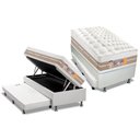 Ver imagem 1 de Cama Box Baú C/auxiliar Solteiro: Colchão Molas Castor Pocket Silver Star Air + Base Crc Courano