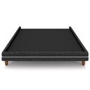 Ver imagem 3 de Cama Casal Base Box Pés Madeira 148cm Suném P05 Linho Cinza Escuro - Lyam Decor