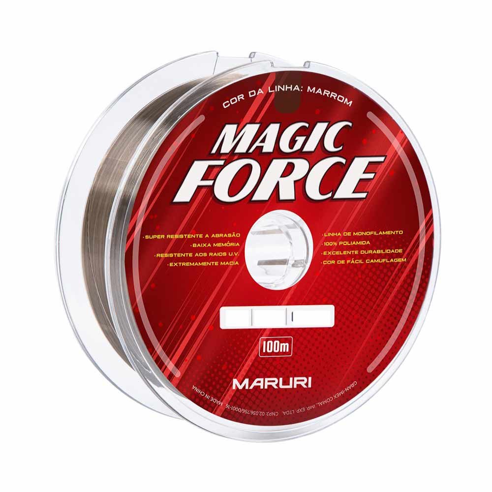 Linha de Pesca Monofilamento Magic Force 0,50mm 17kg - 100m Maruri