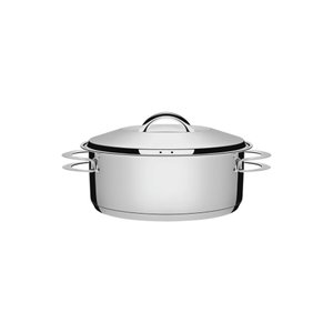 Caçarola Solar Rasa em Aço Inox Fundo Triplo com Tampa e Alças - Diametro 20 Cm - 2,9 L - Tramontina