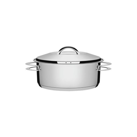 Caçarola Solar Rasa em Aço Inox Fundo Triplo com Tampa e Alças - Diametro 20 Cm - 2,9 L - Tramontina