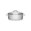 Ver imagem 1 de Caçarola Solar Rasa em Aço Inox Fundo Triplo com Tampa e Alças - Diametro 20 Cm - 2,9 L - Tramontina
