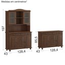 Ver imagem 4 de Cristaleira 5 Portas 8925 e Balcao 3 Portas 8927 Rubi Cafe Fnt