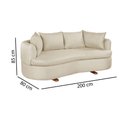 Ver imagem 3 de Sofa 4 Lugares Linho M-204 2m Living Estofados Martins