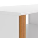 Ver imagem 2 de Rack Tv 32 Polegadas com 3 Prateleiras e Painel 90cm Asteca - Branco e Cedro Branco e Cedro