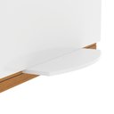 Ver imagem 3 de Rack Tv 32 Polegadas com 3 Prateleiras e Painel 90cm Asteca - Branco e Cedro Branco e Cedro