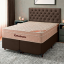 Ver imagem 1 de Conjunto Cama Box Marrom Queen + Colchão Molas Ensacadas Airtech Ortobom + Cabeceira