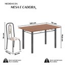 Ver imagem 3 de Conjunto Sala de Jantar com 4 Cadeiras Lívia Prata/Arabesco