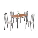 Ver imagem 2 de Conjunto Sala de Jantar com 4 Cadeiras Lívia Prata/Arabesco