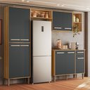 Ver imagem 1 de Cozinha Completa Moderna Mariah com Armários com Balcão. Alta Qualidade e Custo-benefício.