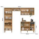 Ver imagem 3 de Cozinha Completa Moderna Mariah com Armários com Balcão. Alta Qualidade e Custo-benefício.