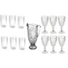 CONJUNTO JARRA COPOS TAÇAS CLEAR VERRE 340ML MIMO 13UN - 1