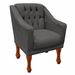Jogo de Sofá Namoradeira + 02 Poltronas para Escritorio Clinica de Fabrica Grecia - Sintetico Cinza - 6