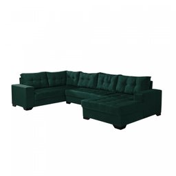 Sofá de Canto 6 Lugares com Chaise Bia Império Estofados - 5