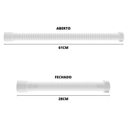 Pia Banheiro 8l + Torneira Branca + Sifão Sanfonado + Engate Flexível + Veda Rosca + Broca - 6
