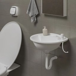 Pia Banheiro 8l + Torneira Branca + Sifão Sanfonado + Engate Flexível + Veda Rosca + Broca - 13