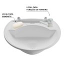 Ver mais imagens de Pia Banheiro 8l + Torneira Branca + Sifão Sanfonado + Engate Flexível + Veda Rosca + Broca