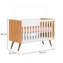 Ver imagem 4 de Jogo Quarto Infantil Q Encanto Retrô 3 Peças Berço Cômoda Guarda Roupa Qmovi