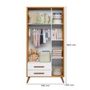 Ver imagem 5 de Jogo Quarto Infantil Q Encanto Retrô 3 Peças Berço Cômoda Guarda Roupa Qmovi