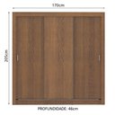 Ver imagem 4 de Guarda Roupa Casal Madesa Mônaco 3 Portas de Correr