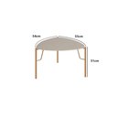 Ver imagem 2 de Mesa Lateral de Apoio P/ Sala 51cm Multiuso com Pés em Metal Cor:grigio com Dourado