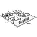 Ver imagem 4 de Cooktop 4 Bocas Premium Ultra Chama - Amadeirado Claro