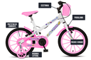 Ver imagem 5 de Bicicleta Aurora Fest, Aro 16, com Freios V-brake, com Rodas de Apoio, Capa Corrente e Cestinha Bran