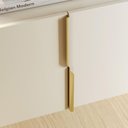 Ver imagem 6 de Rack para Sala de Estar TV 85 pol com LED Pés Industrial 243cm Novare C04 Off White Matte Freij