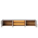 Ver mais imagens de Rack para Sala de Estar TV 85 pol com LED Pés Industrial 243cm Novare C04 Off White Matte Freij