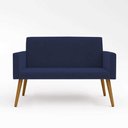 Ver imagem 5 de Kit Namoradeira + 02 Poltronas Decorativas Nina Azul Marinho