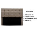 Ver mais imagens de Cabeceira Cama Box Estofada King 195 Cm Ananda Suede: Bege Escuro